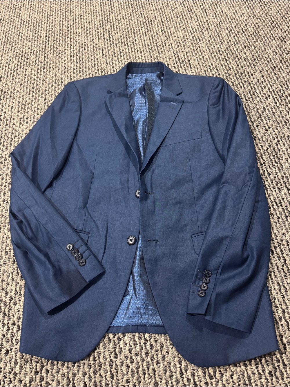 Classic Men's Navy Blazer - Tailored Single-Breasted Jacket and pants Suit set